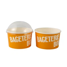 Хартиена купа за сладолед с КУПОЛЕН КАПАК